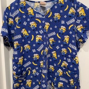 Despicable me minions scrub top